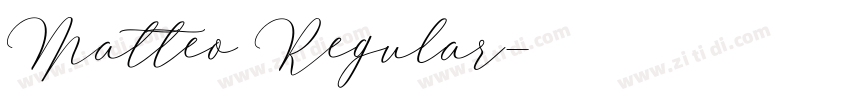 Matteo Regular字体转换